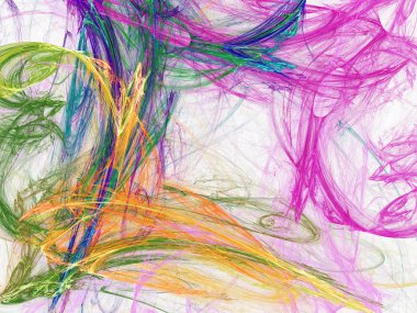 kaotik fraktal arka plan 3d render illüstrasyon soyut