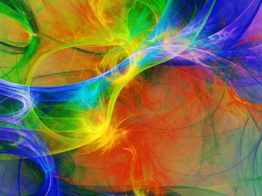 kaotik fraktal arka plan 3d render illüstrasyon soyut