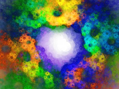 kaotik fraktal arka plan 3d render illüstrasyon soyut