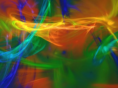 kaotik fraktal arka plan 3d render illüstrasyon soyut