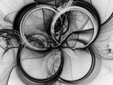 kaotik fraktal arka plan 3d render illüstrasyon soyut