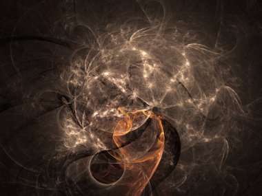 kaotik fraktal arka plan 3d render illüstrasyon soyut