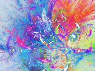 kaotik fraktal arka plan 3d render illüstrasyon soyut