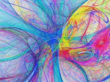 kaotik fraktal arka plan 3d render illüstrasyon soyut