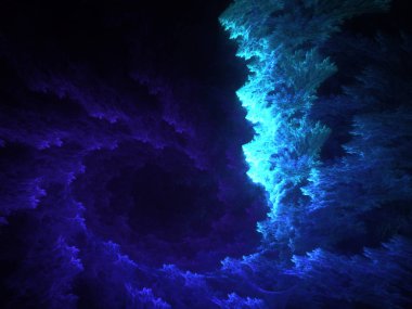 kaotik fraktal arka plan 3d render illüstrasyon soyut