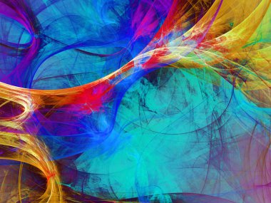 kaotik fraktal arka plan 3d render illüstrasyon soyut