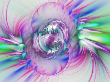 kaotik fraktal arka plan 3d render illüstrasyon soyut