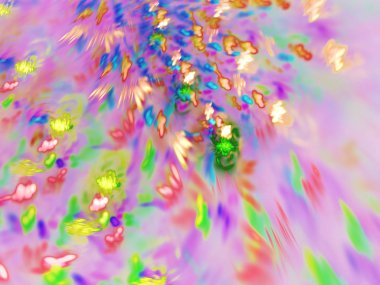 kaotik fraktal arka plan 3d render illüstrasyon soyut