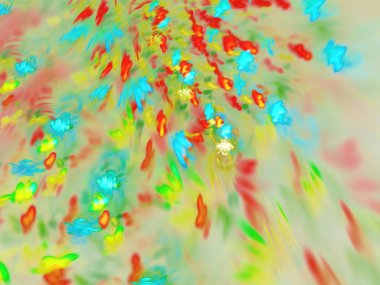 kaotik fraktal arka plan 3d render illüstrasyon soyut