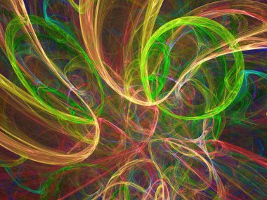 kaotik fraktal arka plan 3d render illüstrasyon soyut