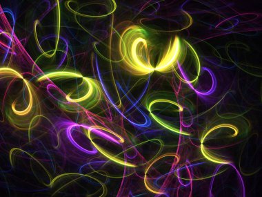 kaotik fraktal arka plan 3d render illüstrasyon soyut