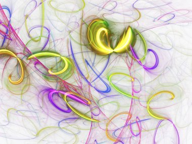 kaotik fraktal arka plan 3d render illüstrasyon soyut