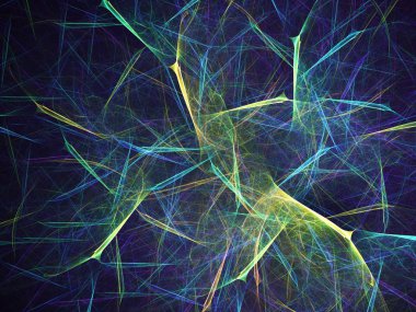 kaotik fraktal arka plan 3d render illüstrasyon soyut