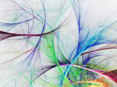 gökkuşağı soyut fraktal arkaplan 3d oluşturma