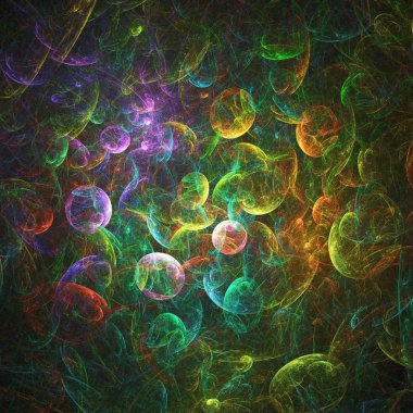 soyut kaotik fraktal arkaplan 3B oluşturma