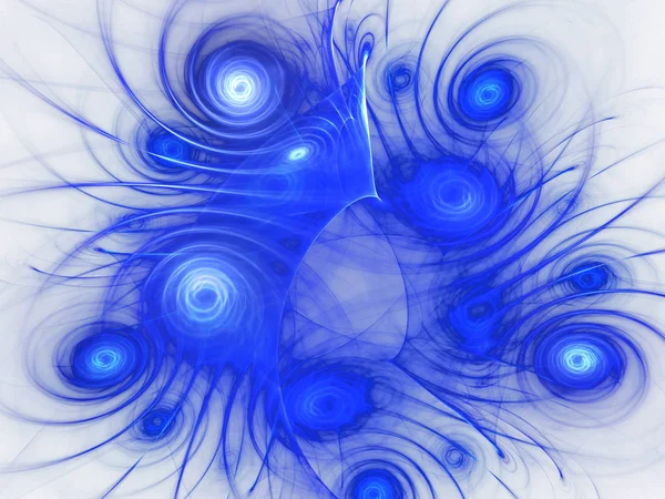 Fondo Fractal Abstracto Azul Representación —  Fotos de Stock