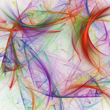 soyut kaotik fraktal arkaplan 3B oluşturma