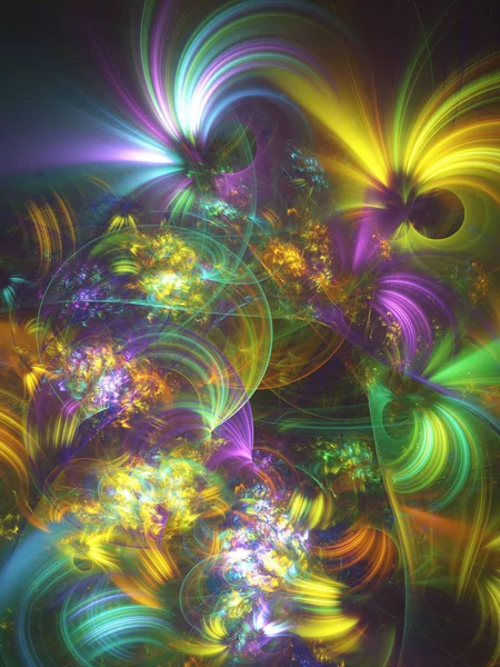 soyut kaotik fraktal arkaplan 3B oluşturma