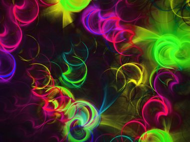 soyut kaotik fraktal arkaplan 3B oluşturma