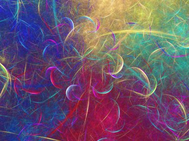 soyut kaotik fraktal arkaplan 3B oluşturma