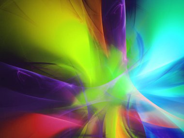 soyut kaotik fraktal arkaplan 3B oluşturma