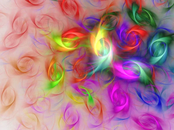 Rainbow Abstract Fractal Background Rendering — Stock Photo, Image