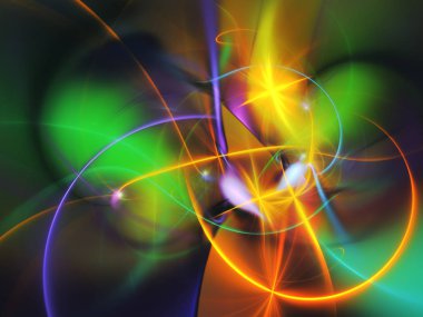 soyut kaotik fraktal arkaplan 3B oluşturma