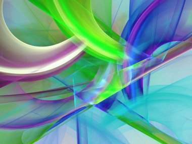 soyut kaotik fraktal arkaplan 3B oluşturma