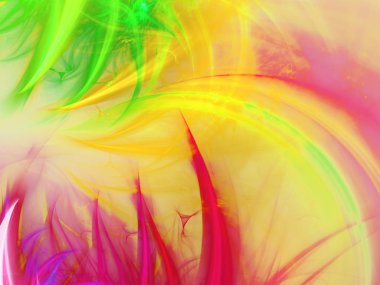 gökkuşağı soyut fraktal arkaplan 3d oluşturma