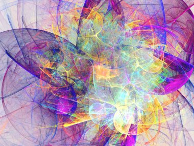 soyut kaotik fraktal arkaplan 3B oluşturma