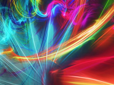 soyut kaotik fraktal arkaplan 3B oluşturma