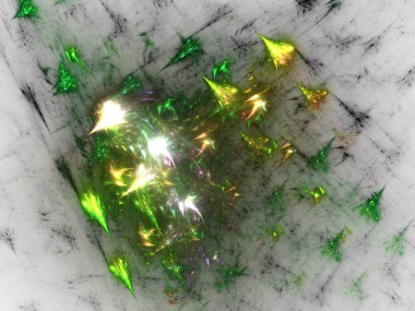 soyut kaotik fraktal arkaplan 3B oluşturma