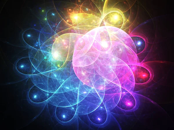 soyut kaotik fraktal arkaplan 3B oluşturma