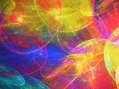 Картина, постер, плакат, фотообои "rainbow abstract fractal background 3d rendering", артикул 216090070