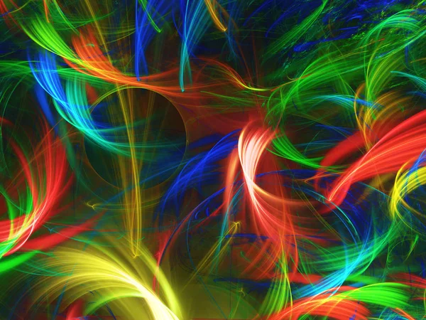 Rainbow Abstract Fractal Background Rendering — Stock Photo, Image