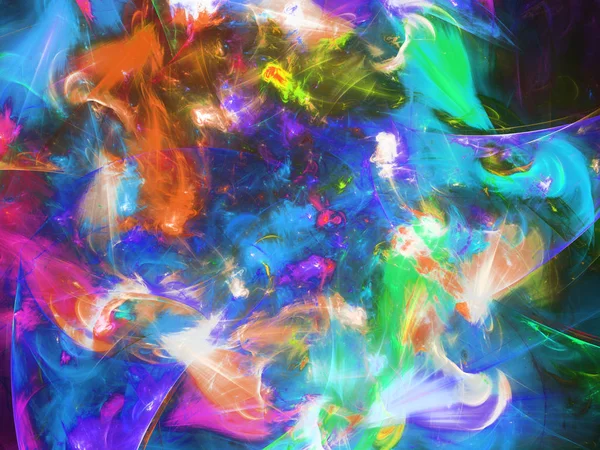 mavi soyut fraktal arkaplan 3d oluşturma