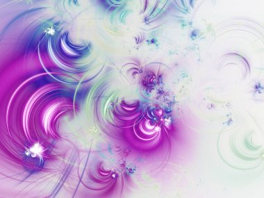 mor soyut fraktal arkaplan 3d oluşturma