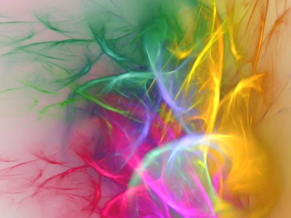 Rainbow Abstract Fractal Background Rendering — Stock Photo, Image