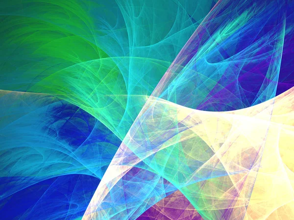 mavi soyut fraktal arkaplan 3d oluşturma