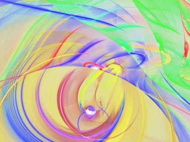 gökkuşağı soyut fraktal arkaplan 3d oluşturma