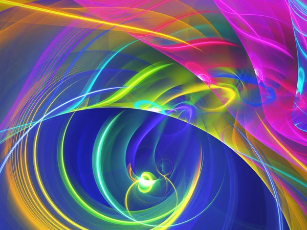 gökkuşağı soyut fraktal arkaplan 3d oluşturma