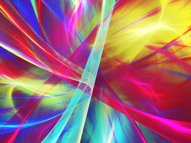 gökkuşağı soyut fraktal arkaplan 3d oluşturma