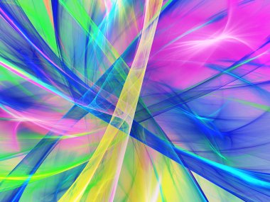 gökkuşağı soyut fraktal arkaplan 3d oluşturma