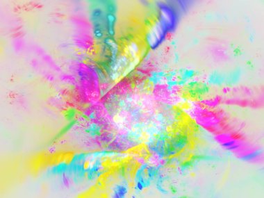 gökkuşağı soyut fraktal arkaplan 3d oluşturma