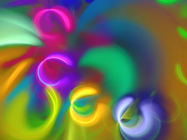 Радужный Абстрактный Фрактальный Фон Рендеринг — стоковое фото