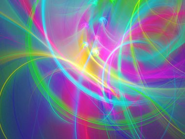 gökkuşağı soyut fraktal arkaplan 3d oluşturma