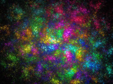 gökkuşağı soyut fraktal arkaplan 3d oluşturma