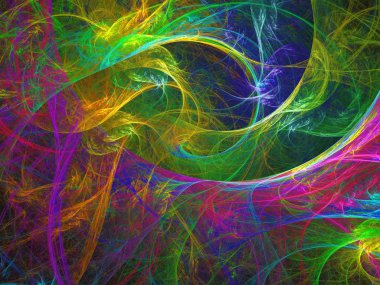 gökkuşağı soyut fraktal arkaplan 3d oluşturma