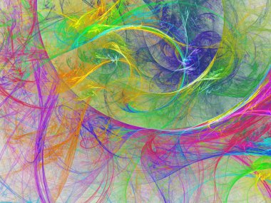 soyut kaotik fraktal arkaplan 3B oluşturma