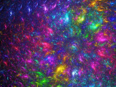 gökkuşağı soyut fraktal arkaplan 3d oluşturma